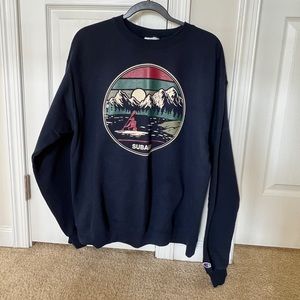 Subaru navy crewneck size large